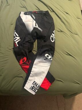O'Neill Black, White & Red Kids Motocross Pants